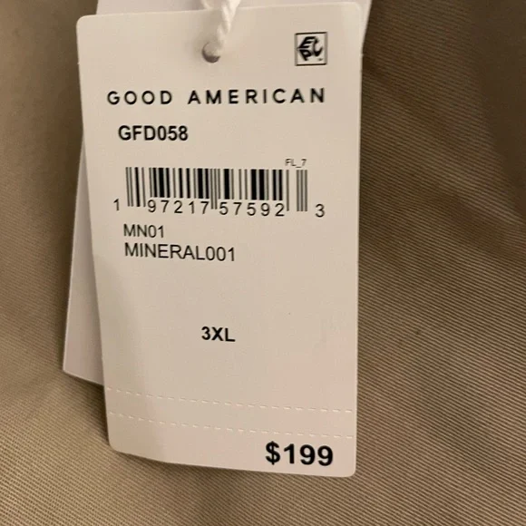 NWT Good American Women's Mac Trench Coat in Mineral Size 3X - Picture 6 of 6